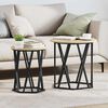 vidaXL Table basse 2 pcs Chêne Sonoma Bois d'ingénierie et acier