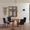 vidaXL Ensemble &agrave; manger de jardin 5 pcs Marron