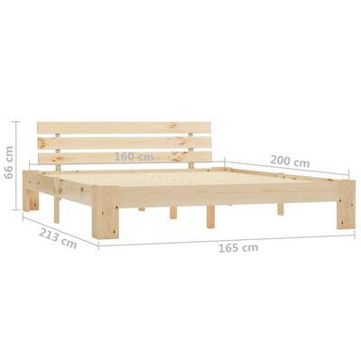 vidaXL Cadre de lit sans matelas 160x200 cm bois massif de pin