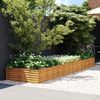 vidaXL Lit sur&eacute;lev&eacute; de jardin 387x100x36 cm acier corten