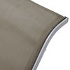 vidaXL Chaise longue textil&egrave;ne et aluminium taupe
