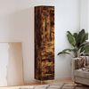 vidaXL Buffet haut Ch&ecirc;ne fum&eacute; 34,5x34x180 cm Bois d'ing&eacute;nierie
