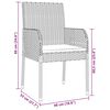 vidaXL Ensemble de salle &agrave; manger pour jardin 7 pcs Gris polyrotin