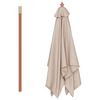 vidaXL Parasol d'ext&eacute;rieur avec m&acirc;t en bois 150x200 cm taupe