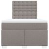 vidaXL Sommier &agrave; lattes de lit avec matelas taupe 120x190 cm tissu