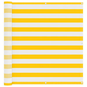 vidaXL &Eacute;cran de balcon Jaune et blanc 120 x 200 cm