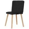 vidaXL Chaises &agrave; manger lot de 4 noir tissu