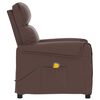 vidaXL Fauteuil de massage Marron Similicuir