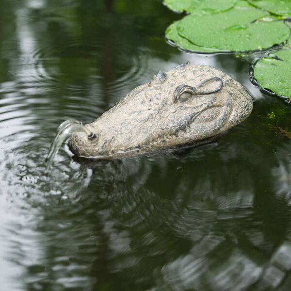 Ubbink Fontaine de jardin &agrave; cracheur flottante Crocodile