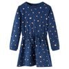 Robe pour enfants &agrave; manches longues bleu marine 140