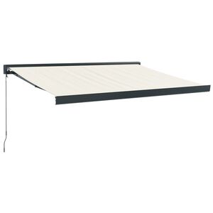 vidaXL Auvent r&eacute;tractable cr&egrave;me 3,5x2,5 m tissu et aluminium