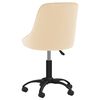 vidaXL Chaises pivotantes &agrave; manger lot de 6 cr&egrave;me velours