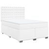 vidaXL Sommier &agrave; lattes de lit avec matelas Blanc 140x190cm Similicuir