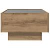 vidaXL Table basse ch&ecirc;ne artisanal 50 x 50 x 30 cm Bois d'ing&eacute;nierie