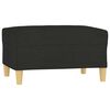 vidaXL Canap&eacute; &agrave; 3 places avec repose-pieds Noir 210 cm Tissu
