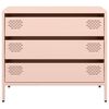 vidaXL Buffet rose 68x39x58,5 cm acier lamin&eacute; &agrave; froid