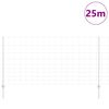vidaXL Cl&ocirc;ture avec poteau Argent&eacute; 1,2 x 25 m Acier
