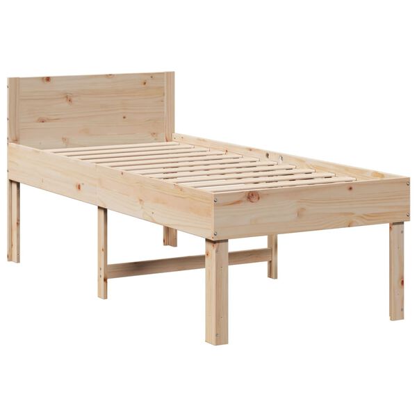 vidaXL Cadre de lit sans matelas 75x190 cm bois de pin massif