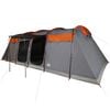 vidaXL Tente familiale tunnel 8 personnes gris et orange imperm&eacute;able