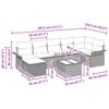 vidaXL Ensemble de canap&eacute; de jardin 8 pcs Marron Poly rotin