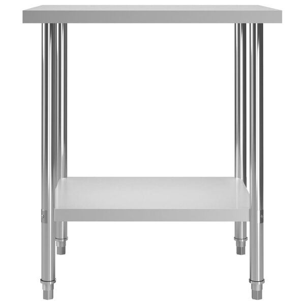 vidaXL Table de travail de cuisine 80x60x85 cm Acier inoxydable