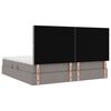 vidaXL Lit avec rangement et matelas Taupe 200 x 200 cm Polyester