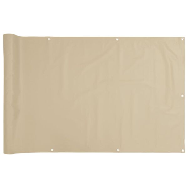 vidaXL &Eacute;cran de balcon Beige 75x500 cm Tissu Oxford