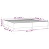 vidaXL Cadre de lit sans matelas taupe 200x200 cm tissu