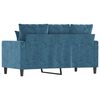 vidaXL Canap&eacute; &agrave; 2 places Bleu 120 cm Velours