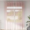 vidaXL Rideaux en voile avec &oelig;illets 2 pcs rose 140 x 300 cm