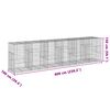 vidaXL Panier gabion avec couvercle 600x100x150 cm fer galvanis&eacute;