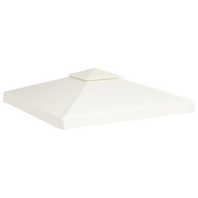vidaXL Recouvrement de remplacement d'auvent 310 g/m² 3x3m Blanc crème