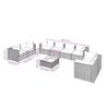 vidaXL Salon de jardin 9 pcs avec coussins R&eacute;sine tress&eacute;e Noir