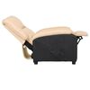 vidaXL Fauteuil inclinable Cr&egrave;me Similicuir et tissu