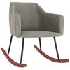 vidaXL Chaise &agrave; bascule Gris clair Velours