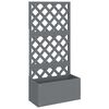 vidaXL Jardini&egrave;res en treillis 2 pcs Gris 65x33x135 cm WPC