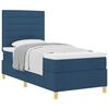 vidaXL Lit &agrave; ressorts avec matelas Bleu 90 x 190 cm tissu