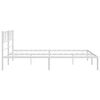 vidaXL Cadre de lit m&eacute;tal sans matelas et t&ecirc;te de lit blanc 193x203 cm