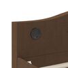 vidaXL Lit avec matelas et &eacute;clairage USB Marron fonc&eacute; Tissu 90x200 cm