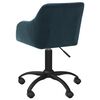 vidaXL Chaises pivotantes &agrave; manger lot de 4 bleu tissu