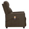 vidaXL Fauteuil de massage Marron fonc&eacute; Tissu