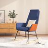 vidaXL Chaise &agrave; bascule Bleu Tissu