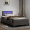 vidaXL Lit &agrave; ressorts avec matelas Gris 120 x 200 cm Simili cuir