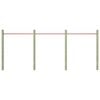 vidaXL Barres fixes d'exercice 3 pcs 125 cm Acier Rouge