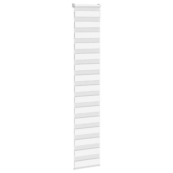 vidaXL Store z&egrave;bre blanc 40x230 cm largeur du tissu 35,9 cm polyester