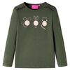 T-shirt enfants &agrave; manches longues kaki 140