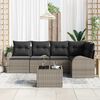 vidaXL Ensemble de canap&eacute; de jardin avec coussin 6 pcs Gris Poly rotin