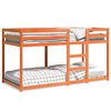 vidaXL Lit superpos&eacute; sans matelas cire marron 90x200 cm pin massif