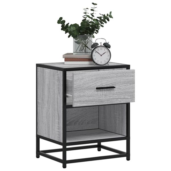 vidaXL Table de chevet sonoma gris 40x31x50 cm bois d'ing&eacute;nierie