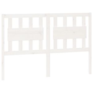 vidaXL T&ecirc;te de lit Blanc 125,5x4x100 cm Bois massif de pin